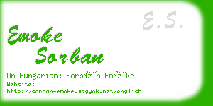 emoke sorban business card